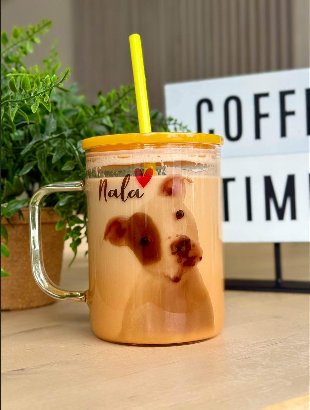 Pet Portrait Frosted Mug - Personalized Gift