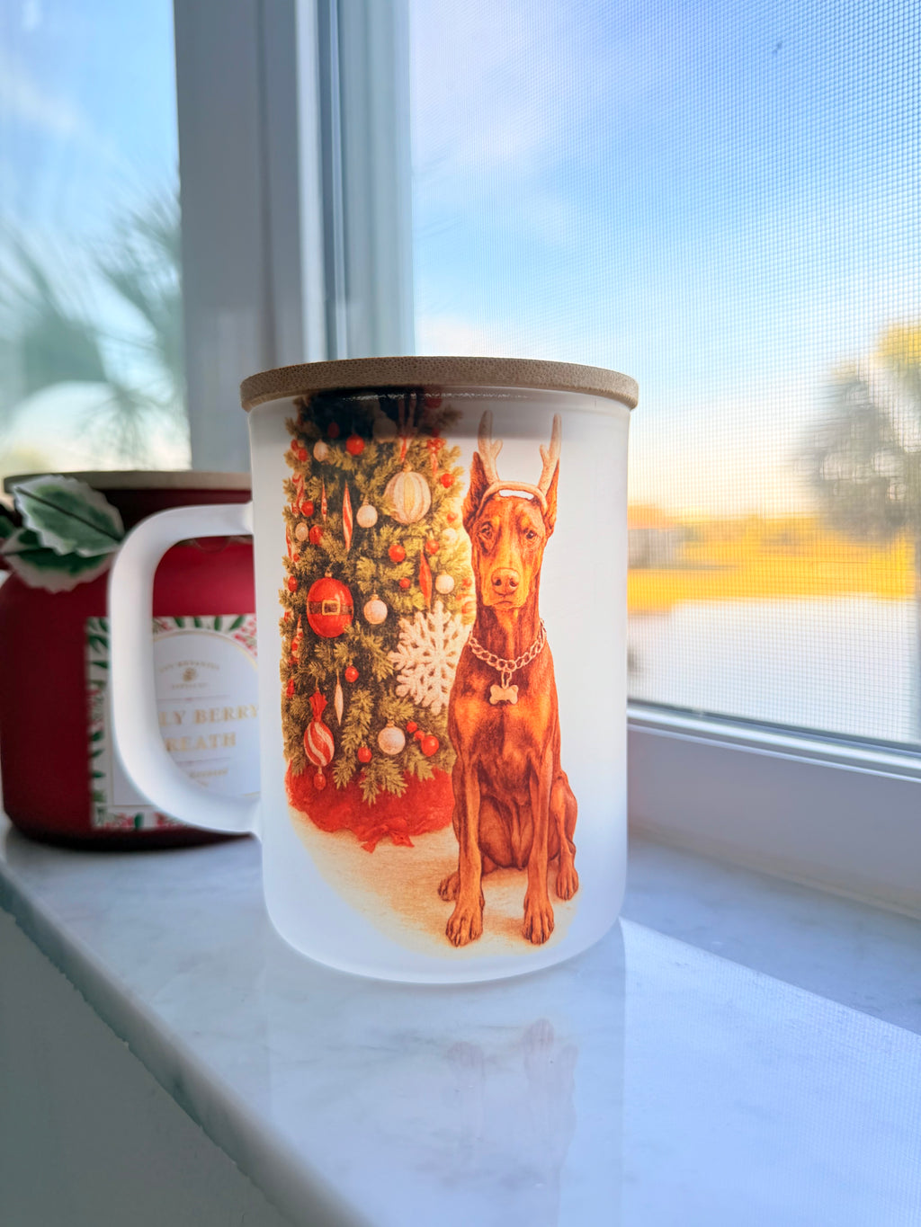 Pet Portrait Frosted Mug - Personalized Gift