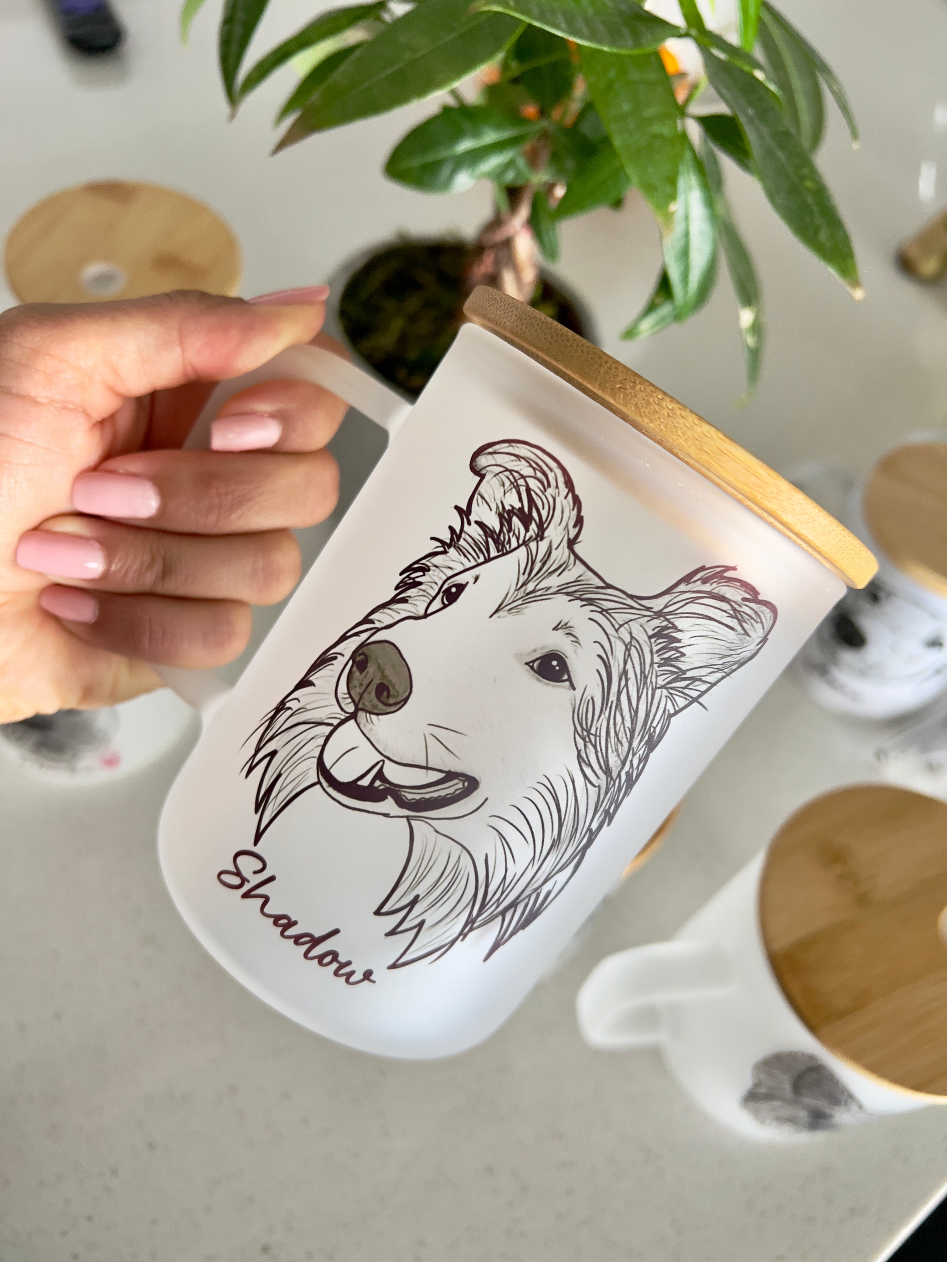 Pet Portrait Frosted Mug - Personalized Gift