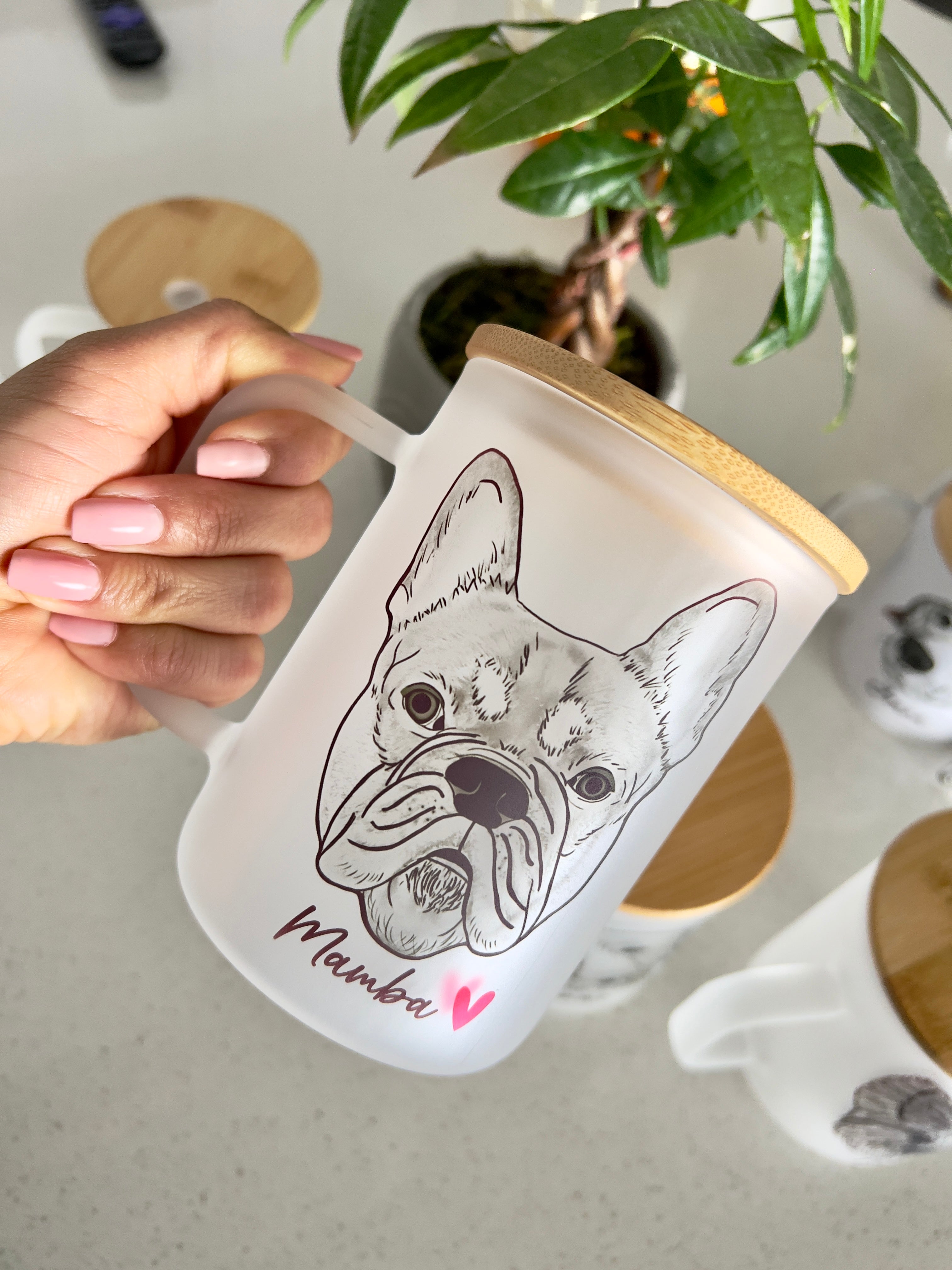 Pet Portrait Frosted Mug - Personalized Gift
