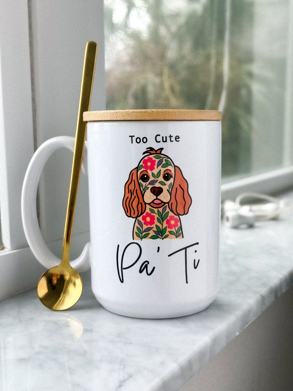 Floral Spanglish Dog Lover Mug